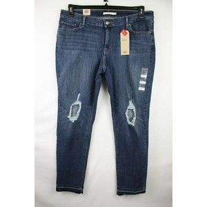 Levi's Sculpt 711 Skinny Mid Rise Distressed Jeans Size 22W M